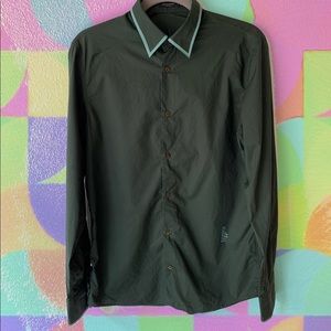J Lindeberg Stockholm Teal Accent Shirt